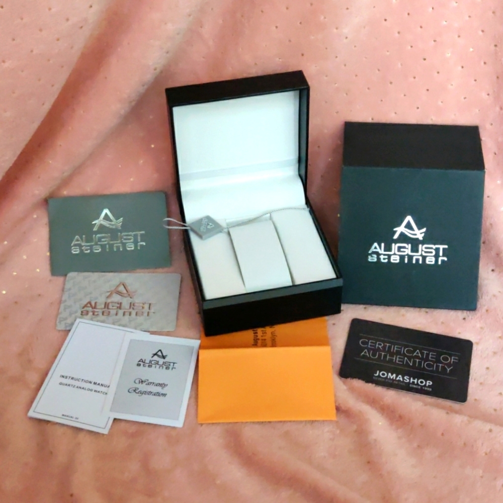 August Steiner watch case, with extras